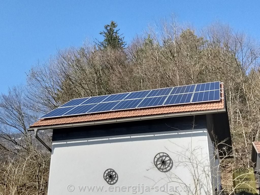 Hibridna sončna elektrarna 6,7kW brez oddaje v omrežje - Zasavje