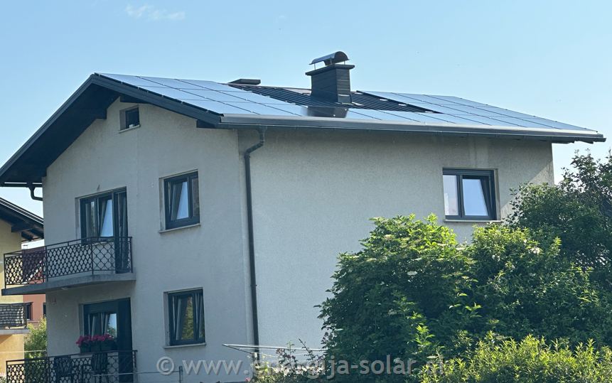 Hibridna sončna elektrarna 10kW10kWh, brez oddaje v omrežje - osrednja Slovenija
