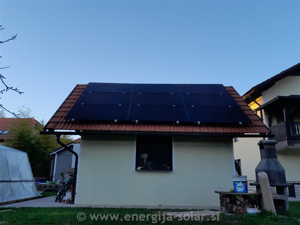 Hibridna sončna elektrarna 10,56kW - Ljubljana z okolico