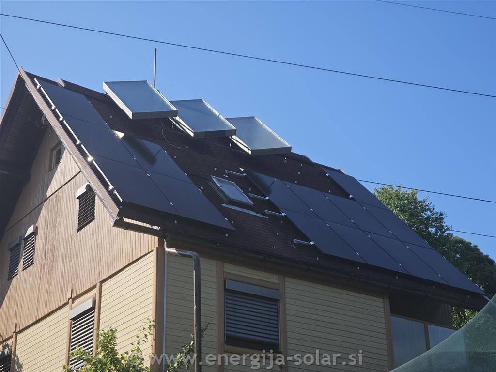 Hibridna sončna elektrarna 6,7kW, brez oddaje v omrežje - Osrednja Slovenija