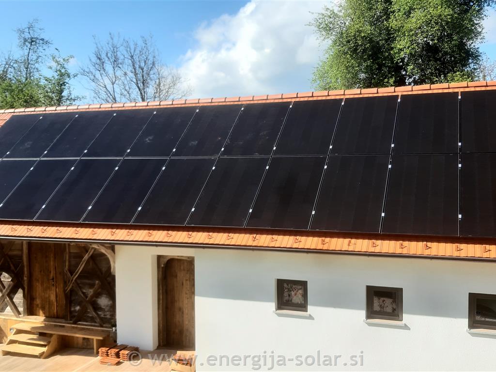 Hibridna sončna elektrarna 10kW s Kstar hranilnikom 10kWh, brez oddaje v omrežje - Dolenjska