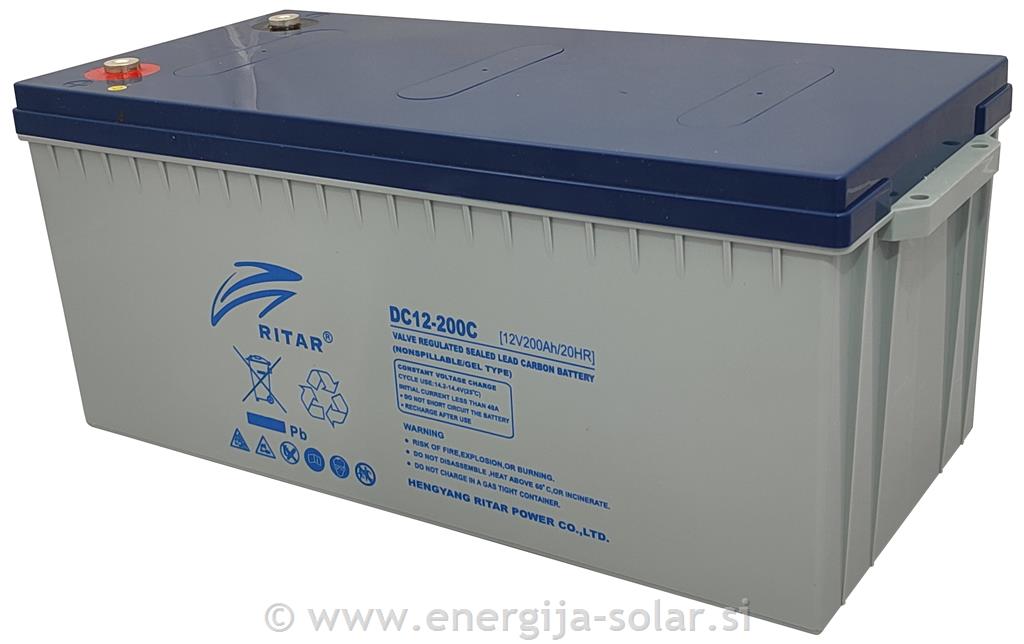Akumulator svinec ogljik za sončne elektrarne