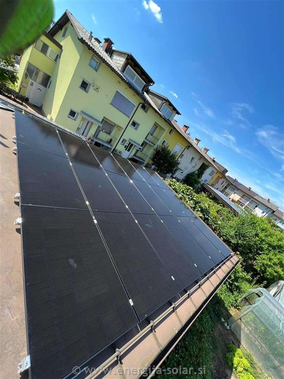 Hibridna sončna elektrarna 8,64kW z 10kWh hranilnikom Kstar