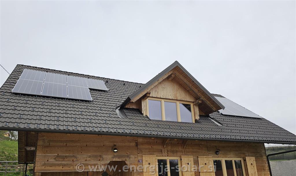 Hibridna sončna elektrarna 6,7kW brez izpusta v omrežje